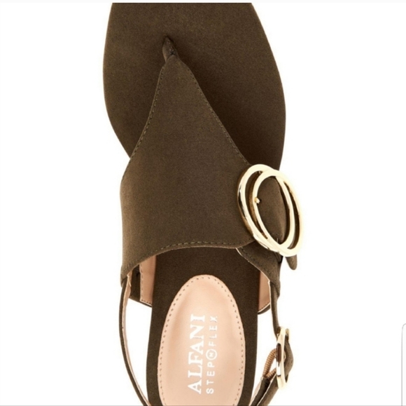 ALFANI STEP N FLEX TATUMM THONG WEDGE SANDALS 5M - Picture 2 of 7